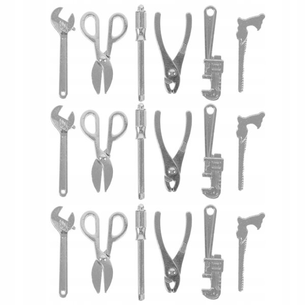 18Pcs Compact Miniature Wrench and Spanner Set for Dollhouse Models