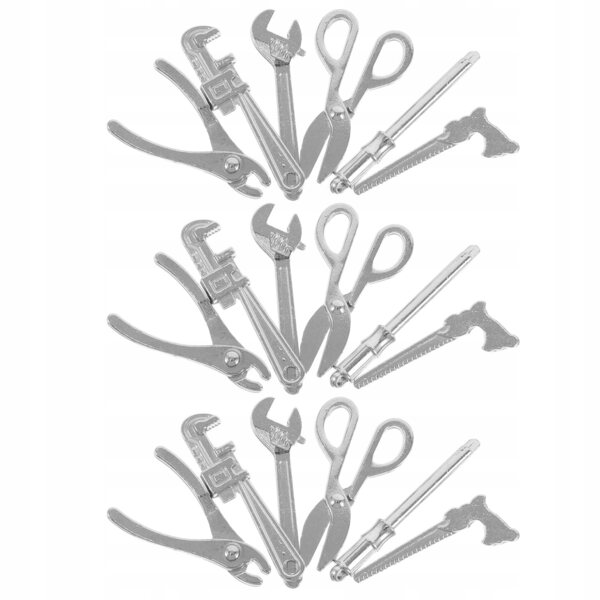 18Pcs Compact Miniature Wrench and Spanner Set for Dollhouse Models