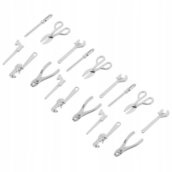 18Pcs Compact Miniature Wrench and Spanner Set for Dollhouse Models