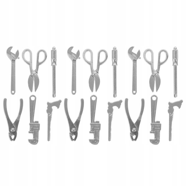 18Pcs Compact Miniature Wrench and Spanner Set for Dollhouse Models