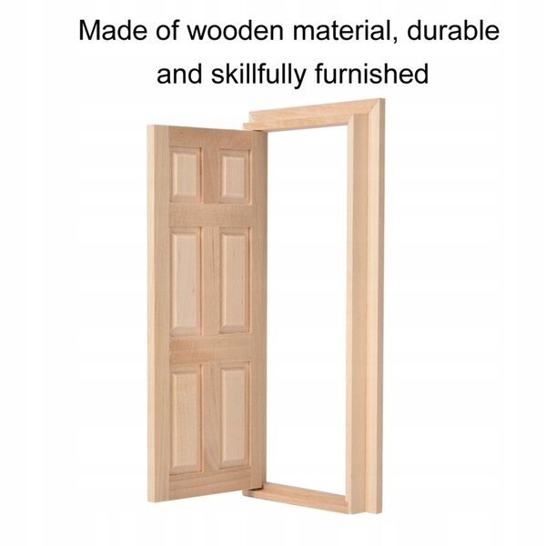 Mini porte in legno per casa delle bambole 1:12 accessori fai da te resistenti