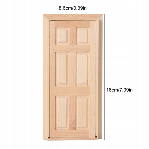 Mini porte in legno per casa delle bambole 1:12 accessori fai da te resistenti