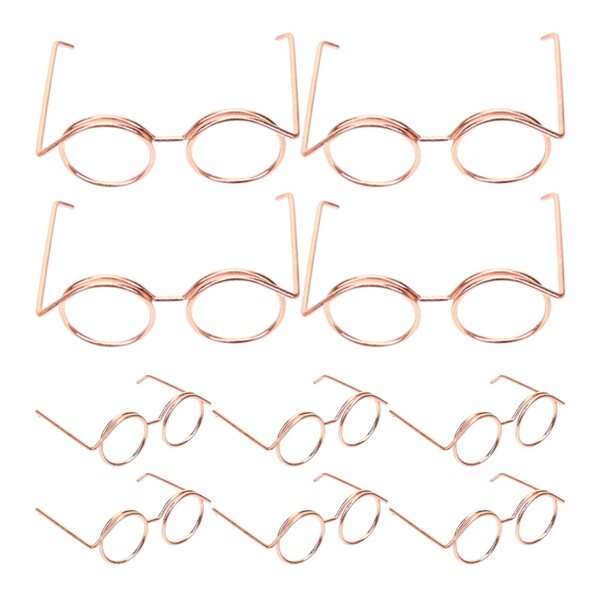 10 Mini-Metallbrillen in Roségold für Puppen – einzigartige Modeaccessoires