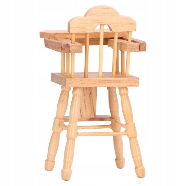 Miniatura di sedia per casa delle bambole in scala 1:12, legno di betulla resistente