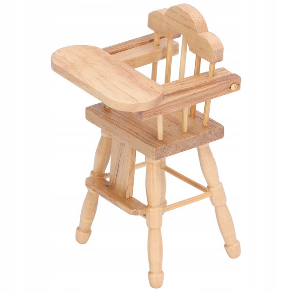Miniatura di sedia per casa delle bambole in scala 1:12, legno di betulla resistente