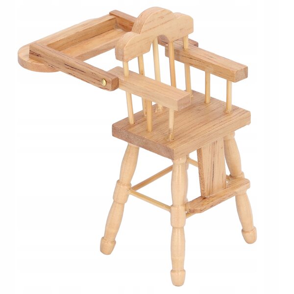 Miniatura di sedia per casa delle bambole in scala 1:12, legno di betulla resistente
