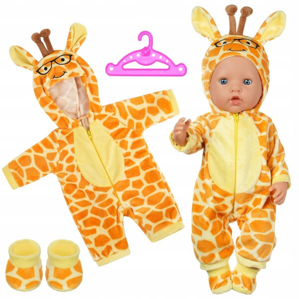 Kleidungsset für Puppen 35-45 cm für Mädchen - Giraffenmodell aus Stoff