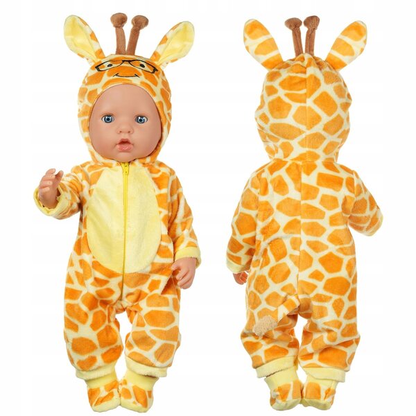 Kleidungsset für Puppen 35-45 cm für Mädchen - Giraffenmodell aus Stoff