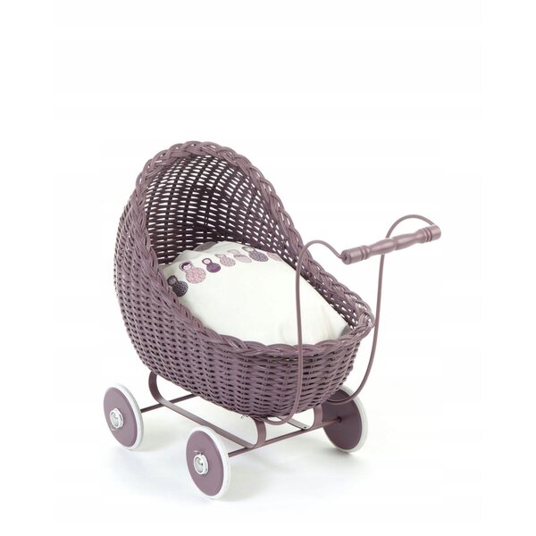 Passeggino per bambole Smallstuff Dark Rose per bambini dai 3 anni in tessuto resistente