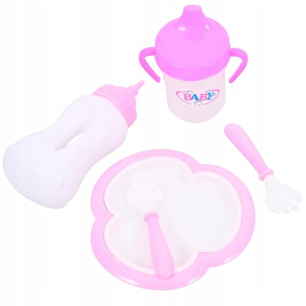 Set aus Miniaturflaschen und Zubehör zum Füttern von Puppen – Lernspiel
