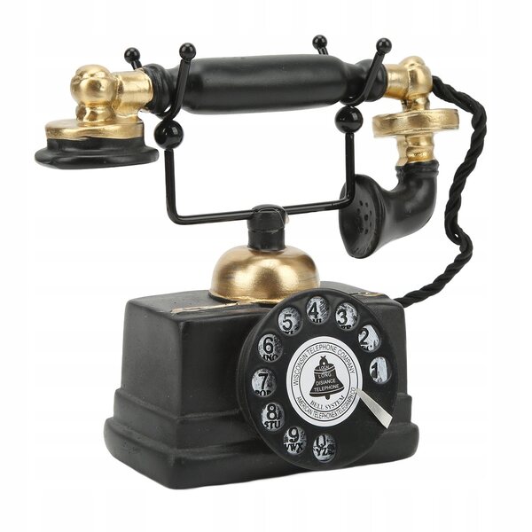 Modello Telefono Vintage in Resina Sintetica Decorazione Casa Retro Elegante