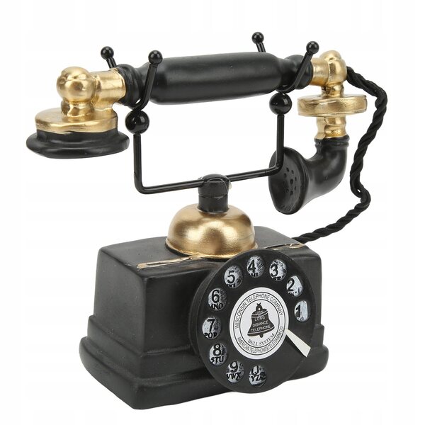 Modello Telefono Vintage in Resina Sintetica Decorazione Casa Retro Elegante