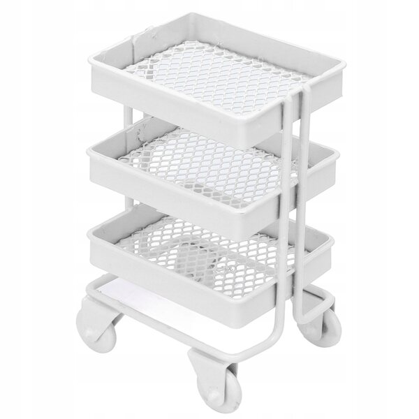 Mini carrello per casa delle bambole 1:12, supporto con ruote per giocattoli