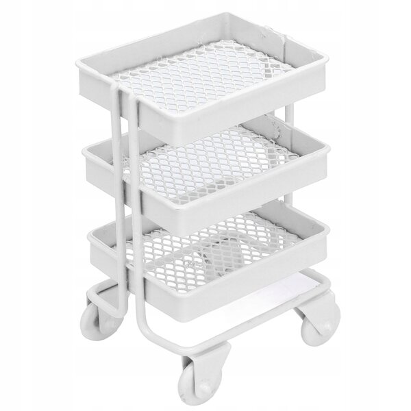 Mini carrello per casa delle bambole 1:12, supporto con ruote per giocattoli