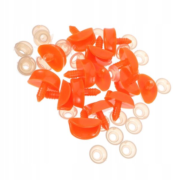 20 orangefarbene Kunststoff-Entenschnäbel mit Siegel für DIY-Spielzeug