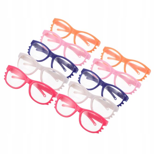 Set 10 occhiali colorati per bambole da 18 pollici, accessori moda