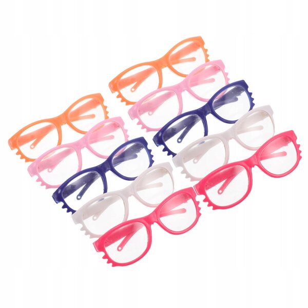 Set 10 occhiali colorati per bambole da 18 pollici, accessori moda
