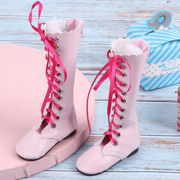 Scarpe eleganti stringate per bambole da 60 cm, per ragazze e bambini