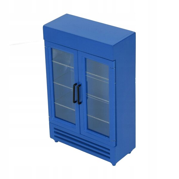 Exquable Tragbarer Mini-Puppenkühlschrank aus Holz, ideales Zubehör 1:12