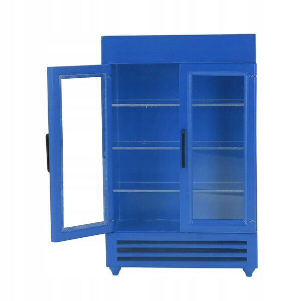 Exquable Tragbarer Mini-Puppenkühlschrank aus Holz, ideales Zubehör 1:12