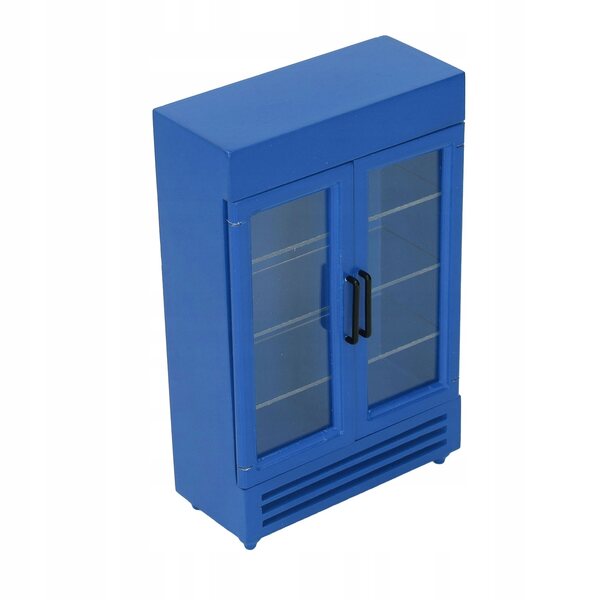 Exquable Tragbarer Mini-Puppenkühlschrank aus Holz, ideales Zubehör 1:12