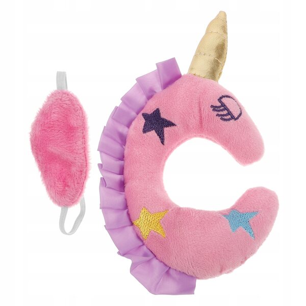 2er-Set Plüschzubehör, Augenriemen und Kissen für Puppen mit Einhorn