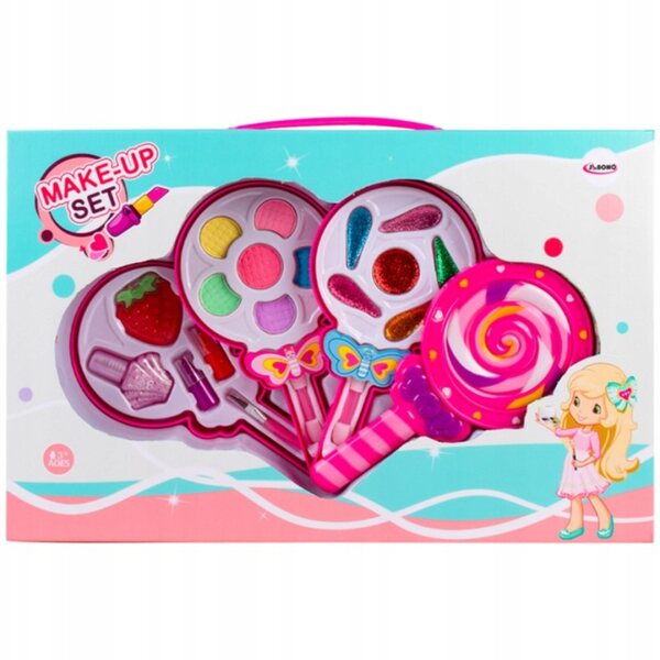 Puppenkosmetikset mit Lippenstift und Lutscher, kreatives Spiel für Kinder