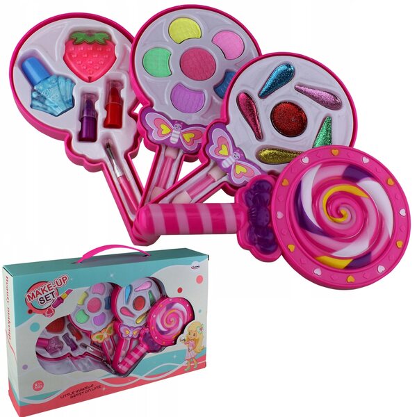 Puppenkosmetikset mit Lippenstift und Lutscher, kreatives Spiel für Kinder