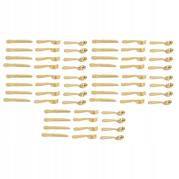 Set da 5 mini coltelli e cucchiai 1/12 per casa delle bambole, accessori realistici