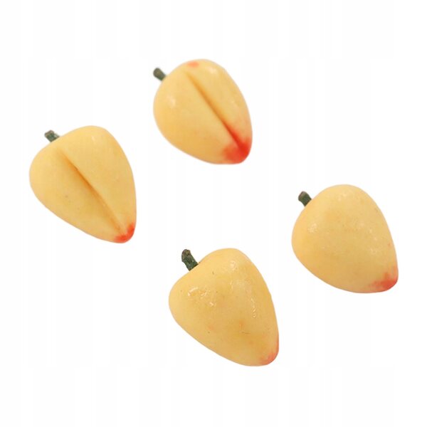 Set 20 Mini Decorazioni Artificiali a Forma di Pesche per Casa delle Bambole