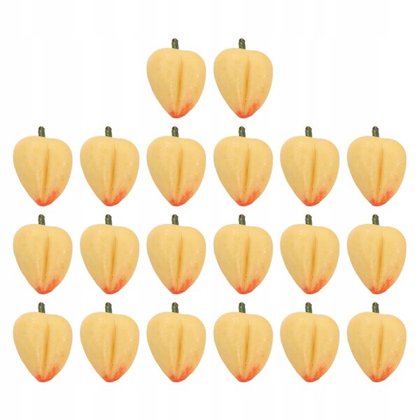 Set 20 Mini Decorazioni Artificiali a Forma di Pesche per Casa delle Bambole