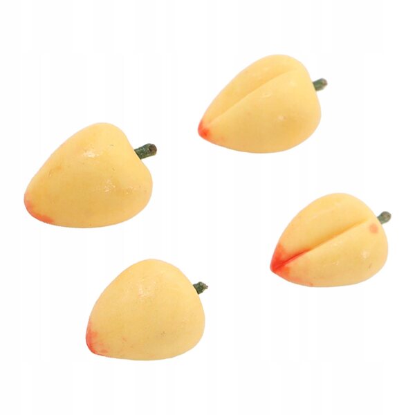 Set 20 Mini Decorazioni Artificiali a Forma di Pesche per Casa delle Bambole
