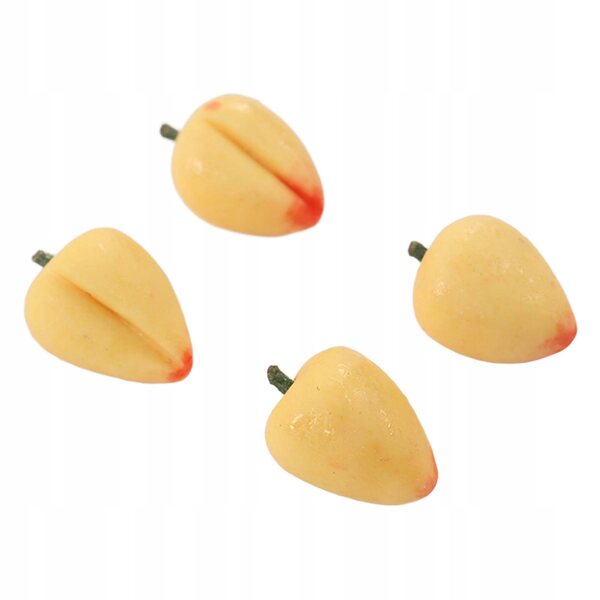 Set 20 Mini Decorazioni Artificiali a Forma di Pesche per Casa delle Bambole