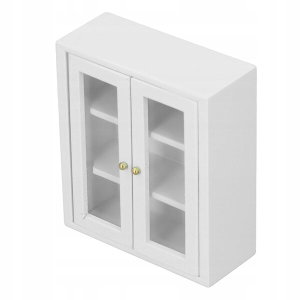 1:12 Puppenhaus-Miniatur-Wandschrank aus Holz mit 2 Türen