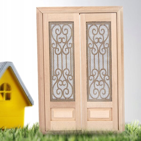 Leere Miniatur-Holztüren für Puppenhaus 1:12 DIY sicher und natürlich
