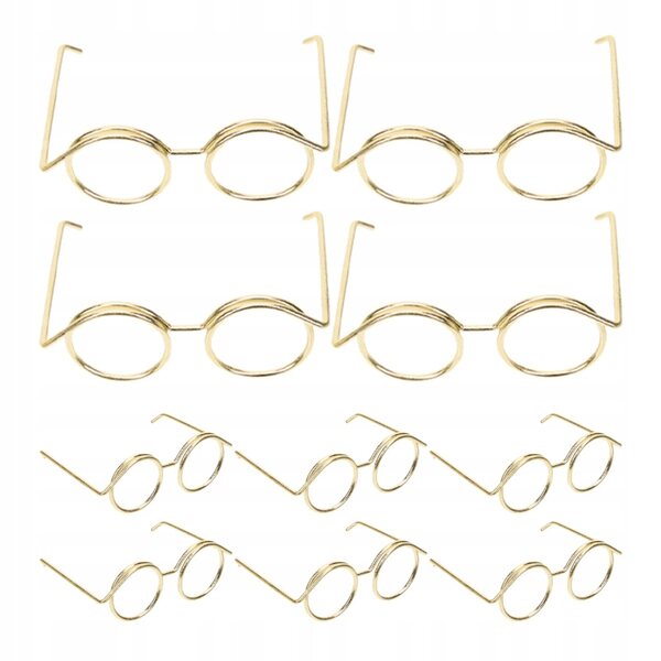 10 Miniatur-Gold-Metallic-Gläser für Puppen, kreatives Zubehör