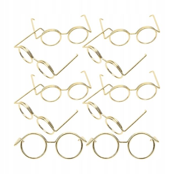 10 Miniatur-Gold-Metallic-Gläser für Puppen, kreatives Zubehör
