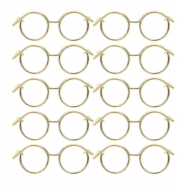 10 Miniatur-Gold-Metallic-Gläser für Puppen, kreatives Zubehör