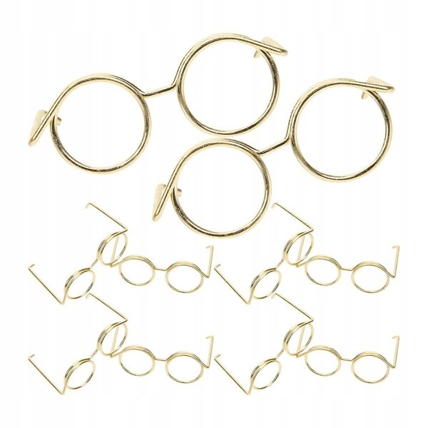 10 Miniatur-Gold-Metallic-Gläser für Puppen, kreatives Zubehör