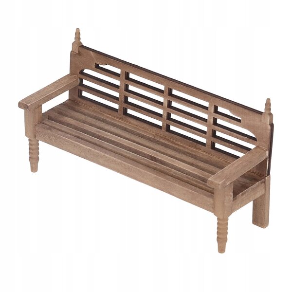 Miniatura panca da giardino in legno di betulla 1:12 per dollhouse