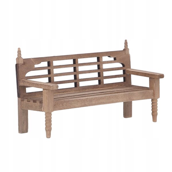 Miniatura panca da giardino in legno di betulla 1:12 per dollhouse