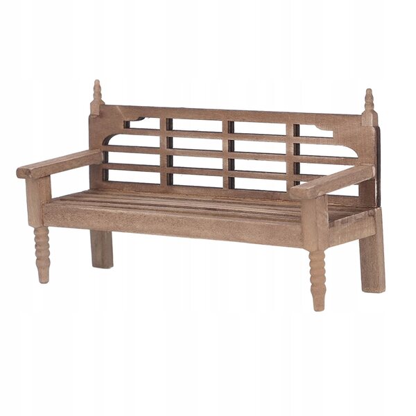 Miniatura panca da giardino in legno di betulla 1:12 per dollhouse