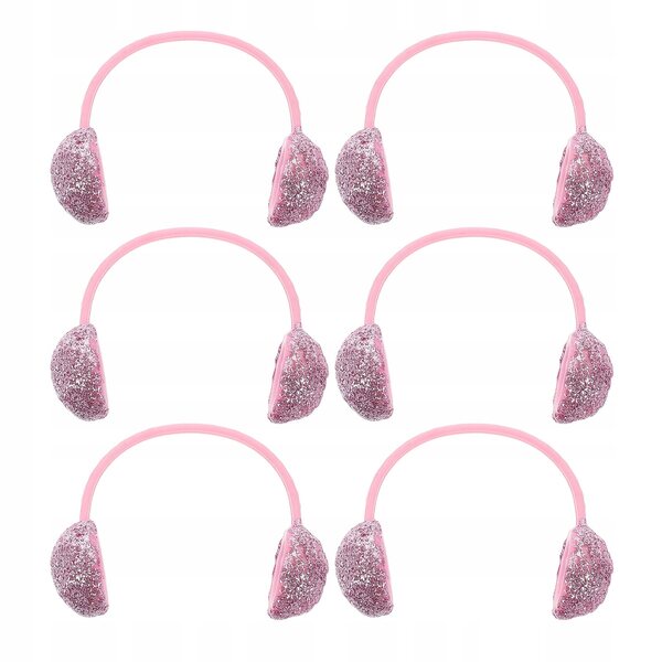 6-teiliges rosa Ohrenschützer-Set für Puppen, DIY-Modeaccessoires