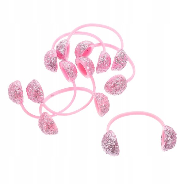 6-teiliges rosa Ohrenschützer-Set für Puppen, DIY-Modeaccessoires