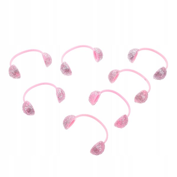 6-teiliges rosa Ohrenschützer-Set für Puppen, DIY-Modeaccessoires