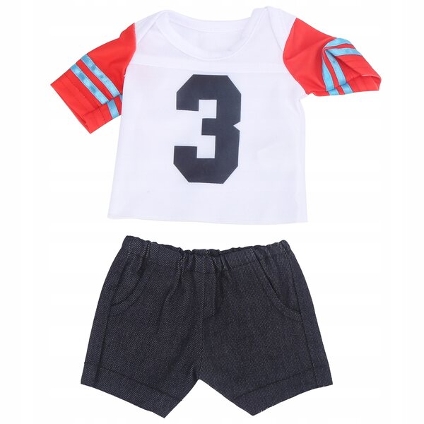 Set Abbigliamento T-Shirt e Pantaloncini per Bambole 18 Pollici - Morbido e Comodo