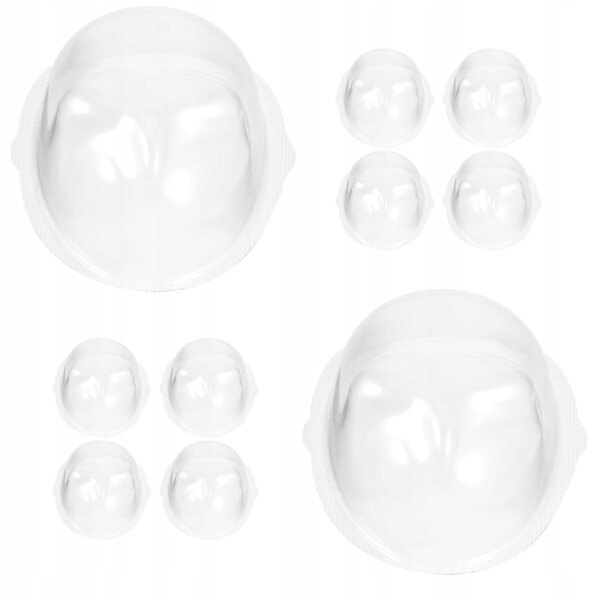 10 transparente Kunststoffmasken zum Dekorieren und Schützen von DIY-Puppen
