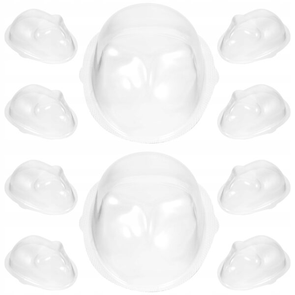 10 transparente Kunststoffmasken zum Dekorieren und Schützen von DIY-Puppen