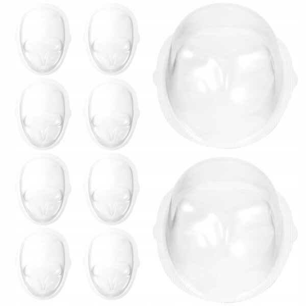 10 transparente Kunststoffmasken zum Dekorieren und Schützen von DIY-Puppen