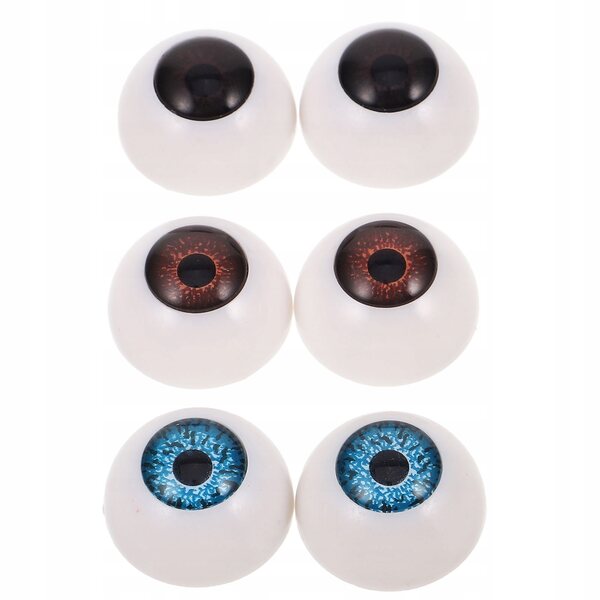 3 Paar bunte Augen für Puppen und Plüsch – kreatives Zubehör für Heimwerker